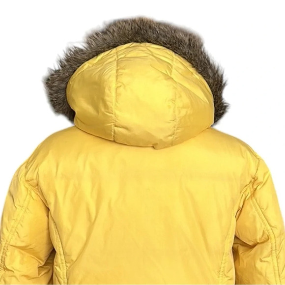 Polo Jeans Co. RALPH LAUREN Vintage Y2K Down Feather Jacket Faux Fur Hood Size S - Picture 7 of 16